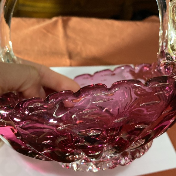 MURANO ART GLASS BASKET-1950’s - Picture 13 of 17